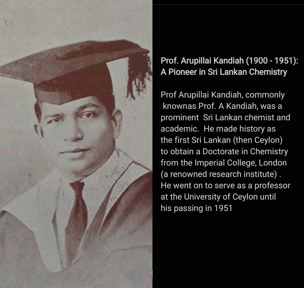 Prof A Kandiah, Prof Arupillai Kandiah